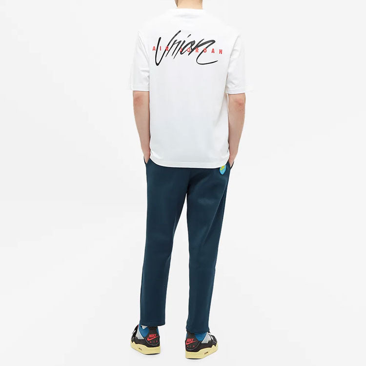 Air Jordan x Union LA Dunk Printing Sports Round Neck T-Shirt Asia Sizing 'White' CZ1458-100