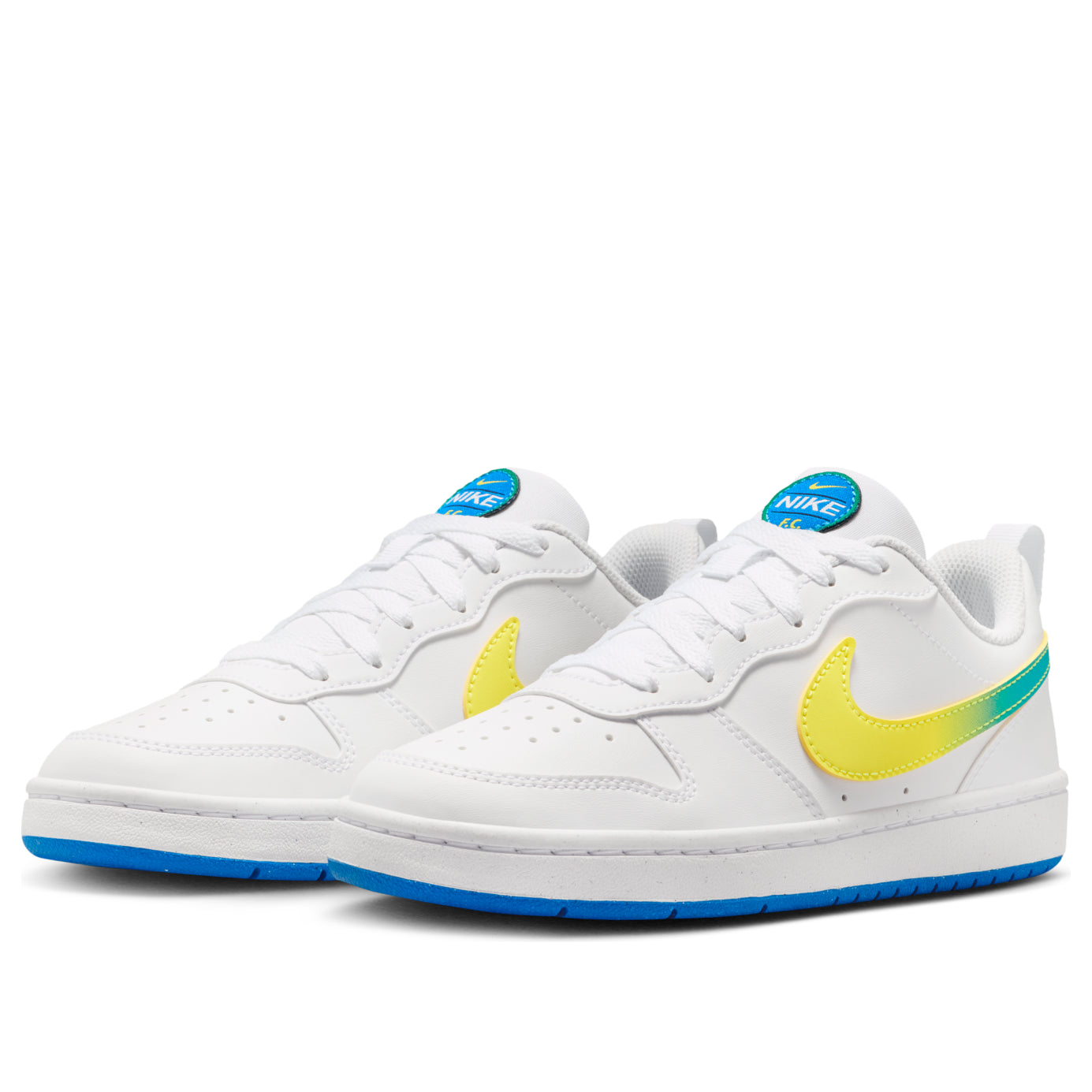 (GS) Nike Court Borough Low 'White Soar Sonic Yellow' IR3997-100