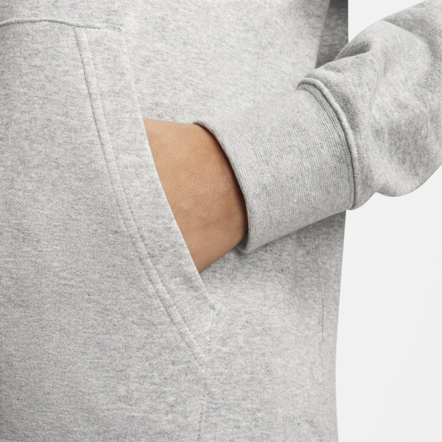 Men's Nike Basic Chest logo Hooded Zipper Gray BV2649-063