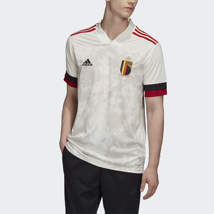 adidas RBFA A JSY Belgium National Team Away Fan Edition Sports Short Sleeve Jersey White EJ8548