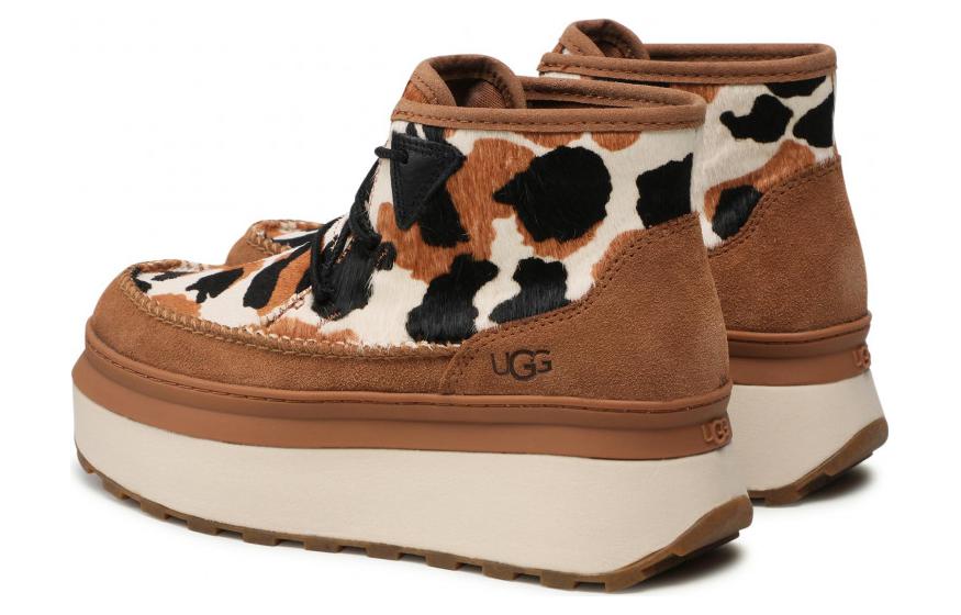(WMNS) UGG Marin Bootie Cow Print Sneaker 'Chestnut' 1121811-CHE