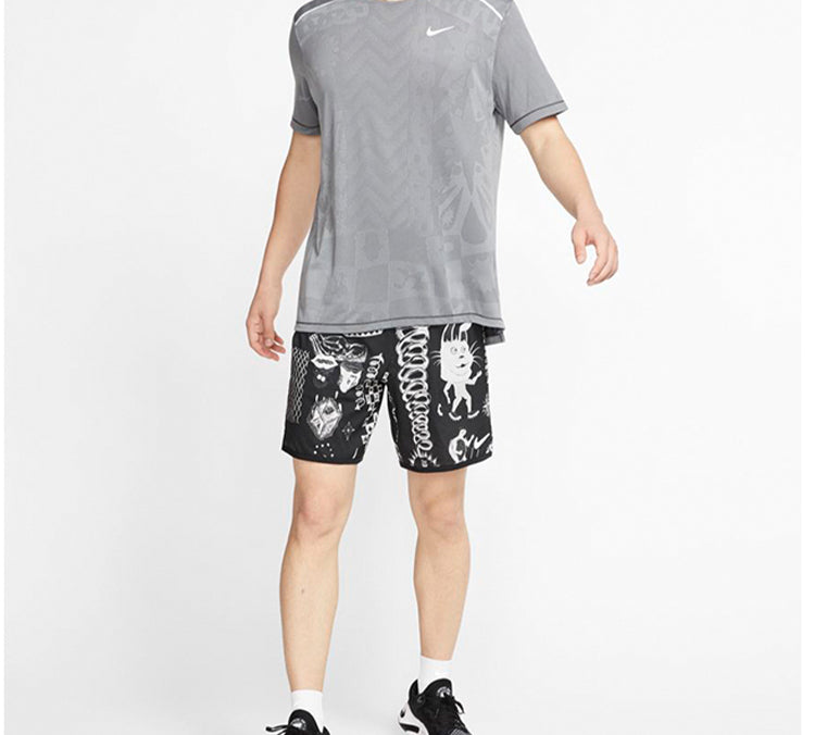Nike TechKnit Wild Run Reflection Running Short-sleeve Tee Men Grey Gray CJ5815-010