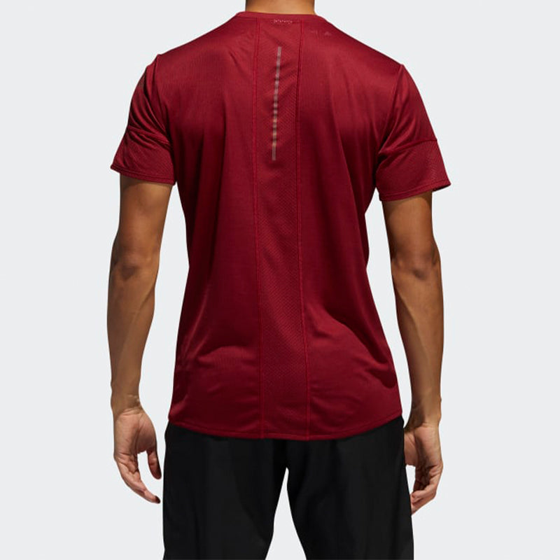 adidas 25/7 Rise Up N Run Parley Tee 'Burgundy' EI6323
