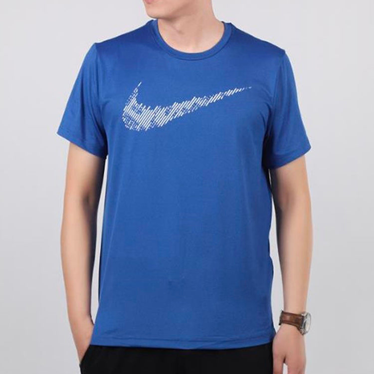 Nike Dri-Fit Printing Training Tops Short Sleeve Royal blue CJ4634-451