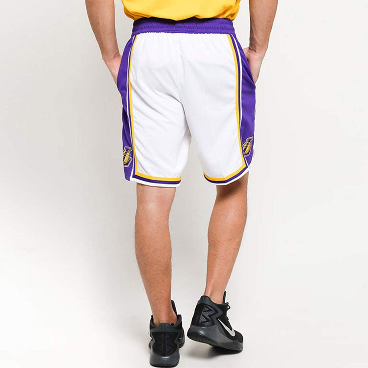 Nike NBA Association Edition SW Fan Edition Lakers Basketball Shorts White AJ5616-100