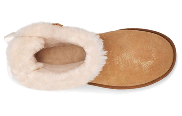 (WMNS) UGG Mini Bailey Bow Glimmer Chestnut 1125795-CHE