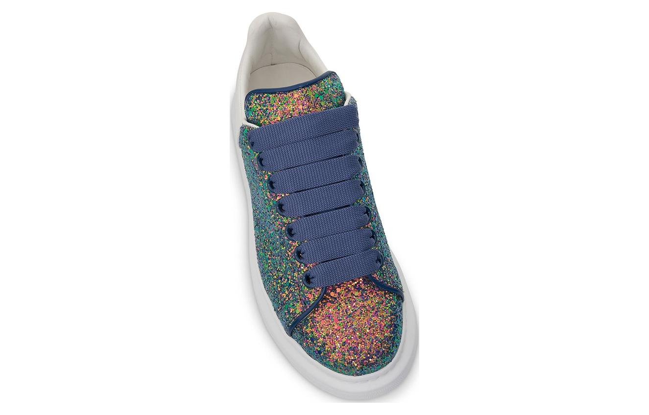 (WMNS) Alexander McQueen Oversized Sneaker Glitter 'Petrol Blue' 558944W4MC23138