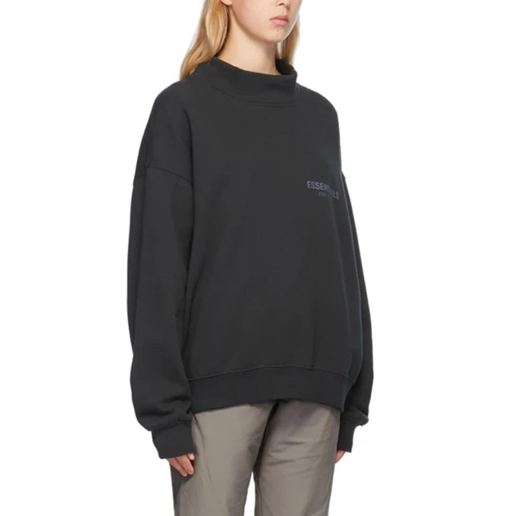 Fear of God Essentials SS20 Black Mock Neck Sweatshirt FOG-SS20-269