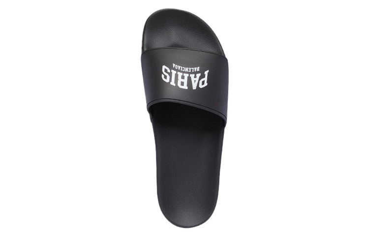 Balenciaga Pool Slides Cities Paris 'Black' 689031W1S9A1001
