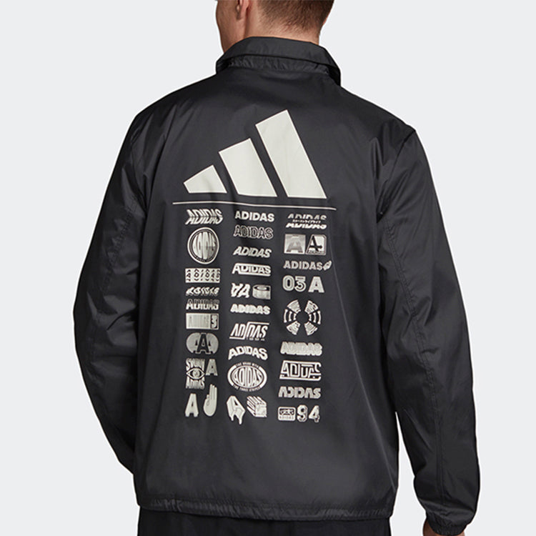 adidas Athletics Pack Coaches Button Shirt Jacket Black DX9326