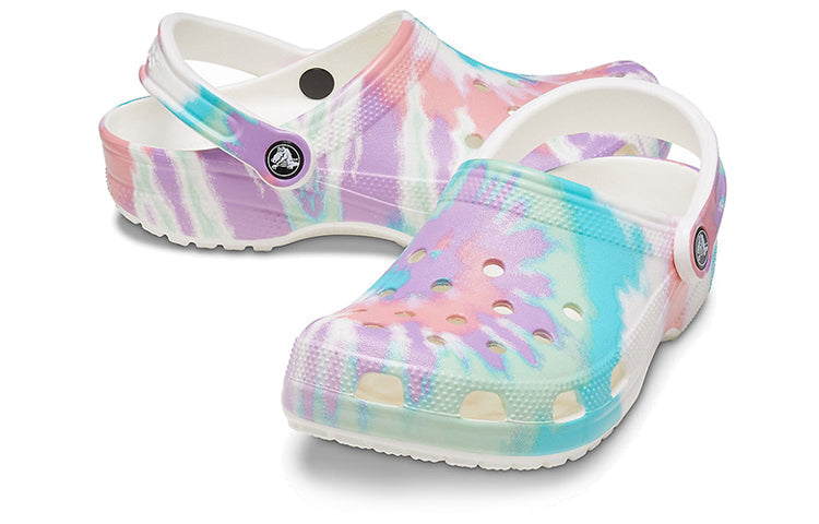 Crocs Classic clog Pattern Crocs Flat Heel Sports Colorful Blue Sandals 205453-6SN