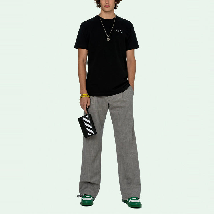 Off-White SS21 Round Neck Short Sleeve Black OMAA027R21JER0011001