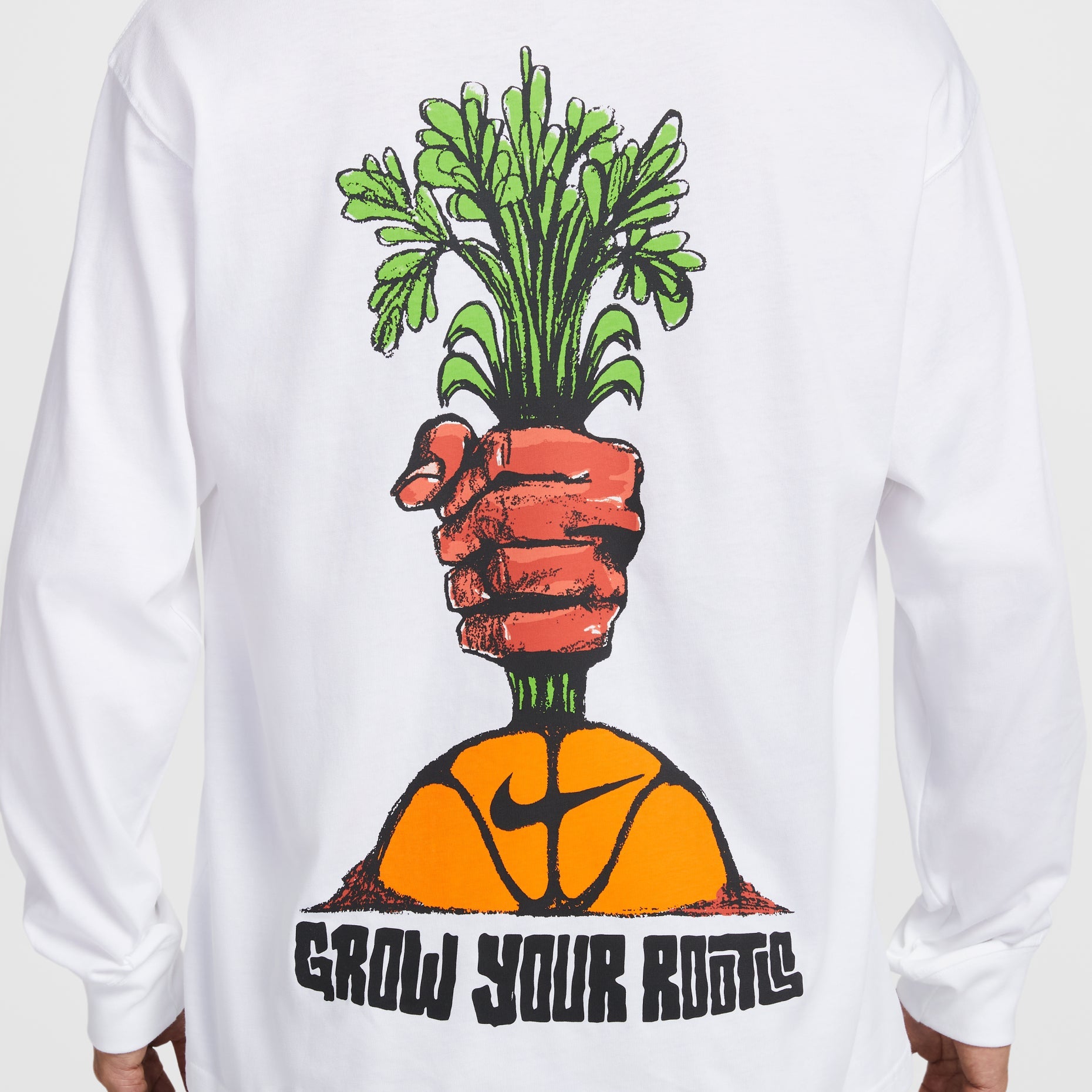 Nike Essential Long-Sleeve T-Shirt 'Grow Your Roots - White' IH4134-100