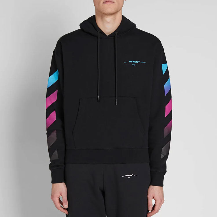 Off-White AW18 Hooded Pullover Unisex Black OMBB037F181920051088