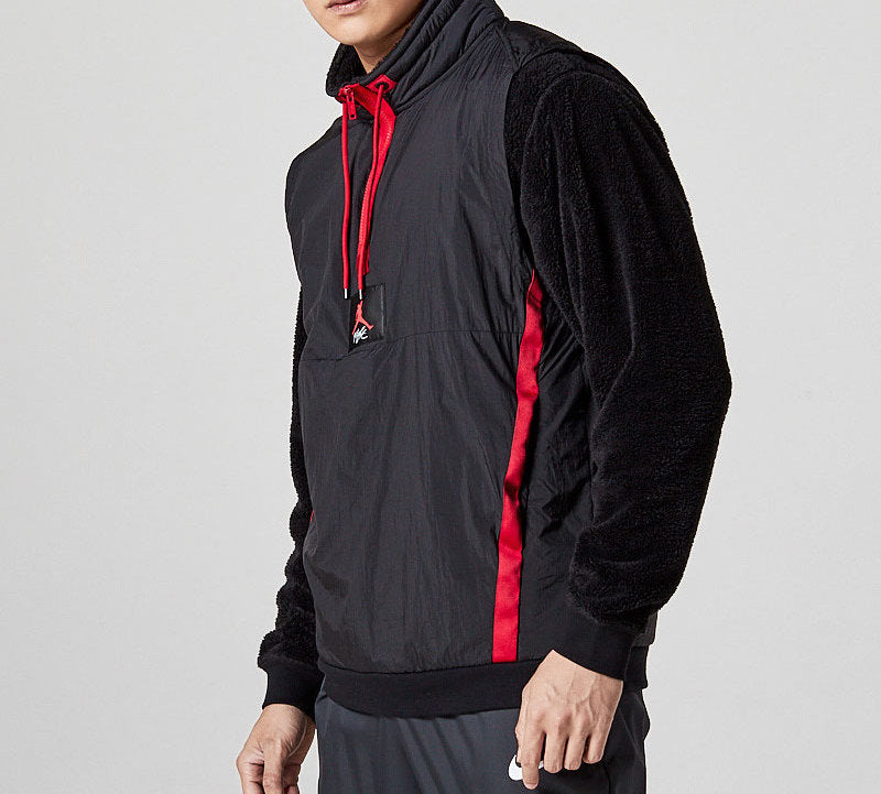 Air Jordan Sports Pullover Fleece Lined Jacket Black AH6256-010