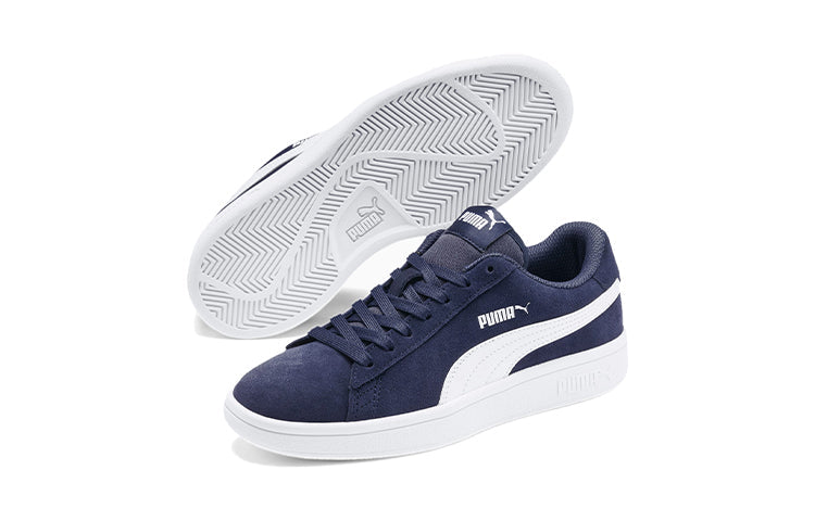 PUMA Smash V2 Suede Jr Blue/White 365176-02