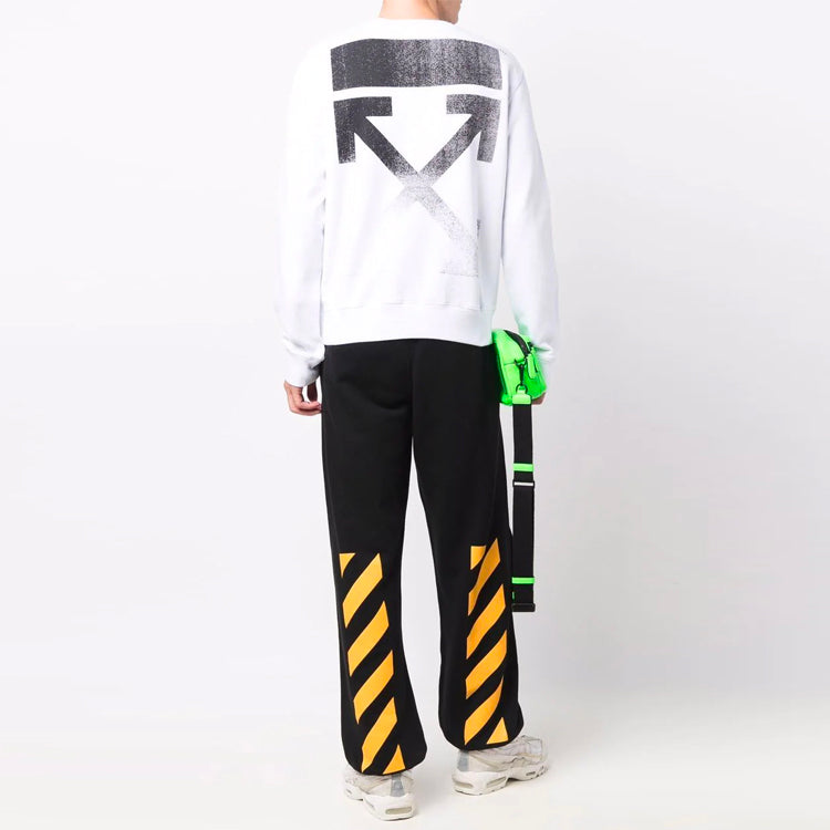 Off-White FW21 Round Neck Cotton Pullover Version White OMBA025F21FLE0060184