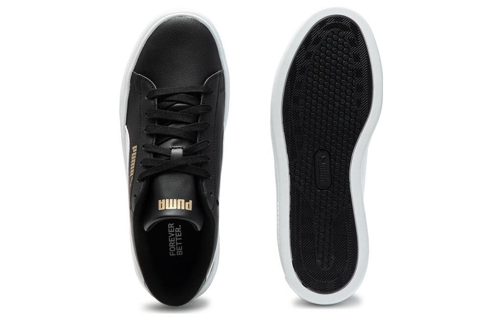 (WMNS) PUMA Smash Platform v3 Sneakers 'Black White' 390758-02