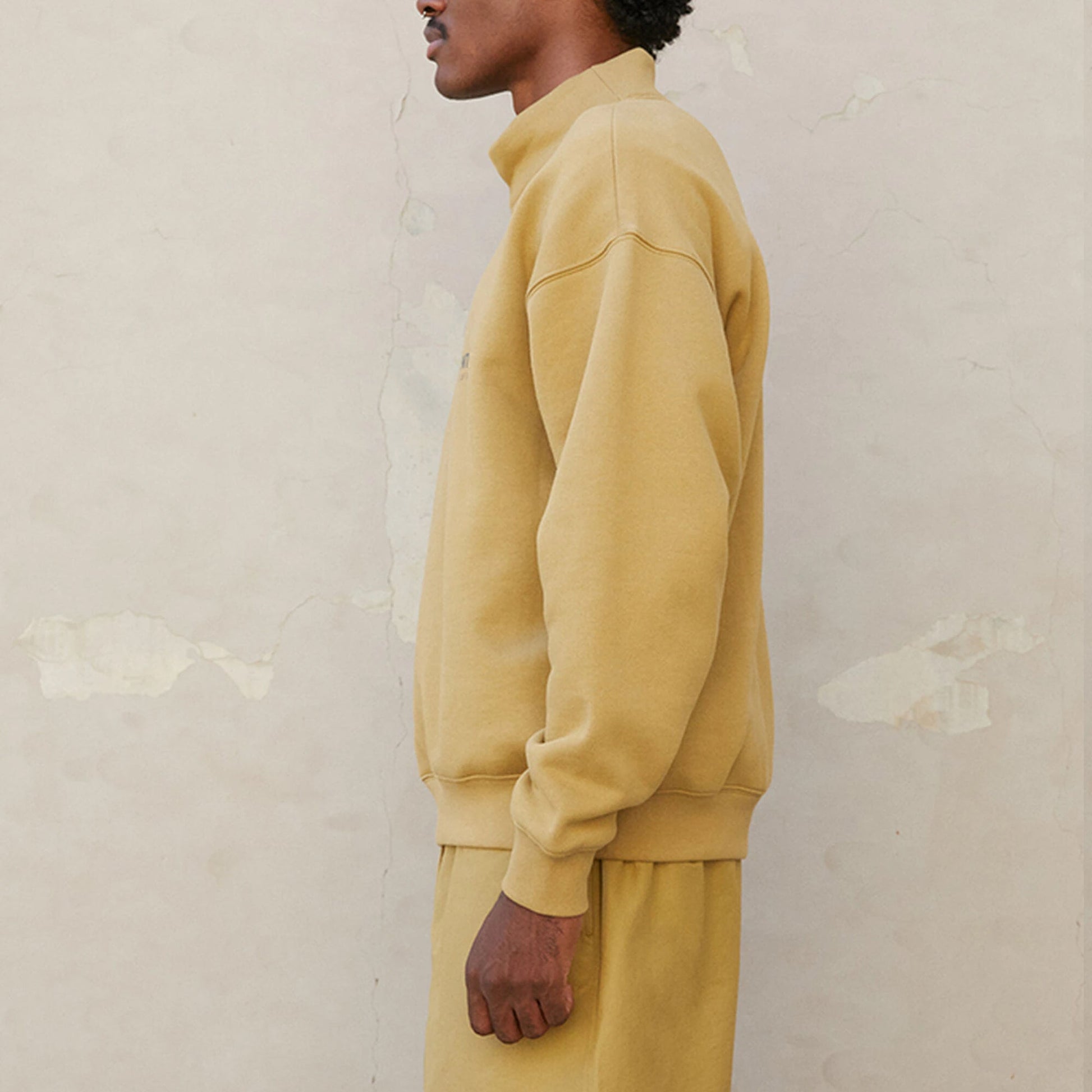 Fear of God Essentials FW21 Pullover Mock Neck Sweatshirt 'Amber' FOG-FW21-012