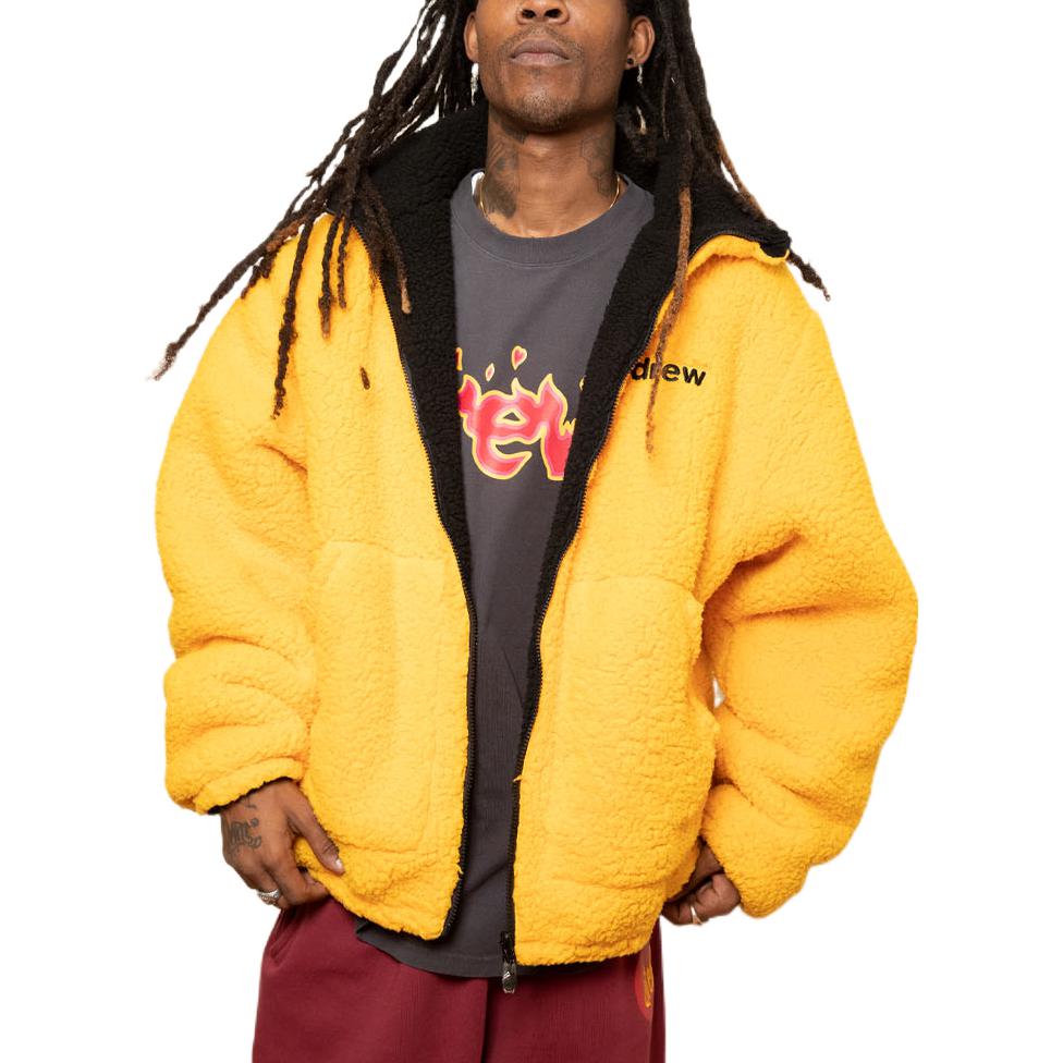 Drew House Reversible Zip Up Jacket 'Black Yellow' DR-SS22-277