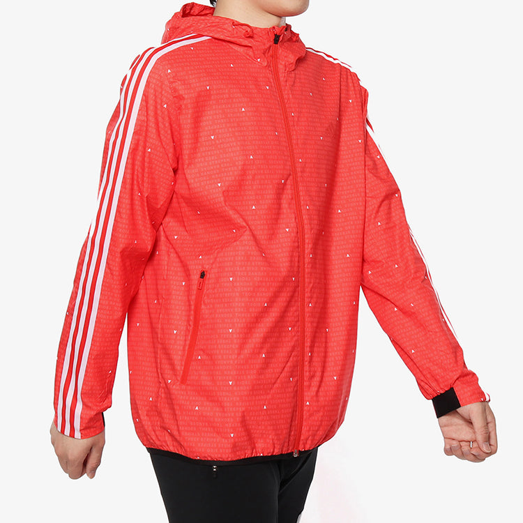 adidas Wb Aop 3s Woven Casual Sports Hooded Jacket Red DW4623