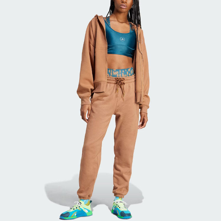 (WMNS) adidas by Stella McCartney Regular Sweat Pants Asia Sizing 'Brown' IU0875