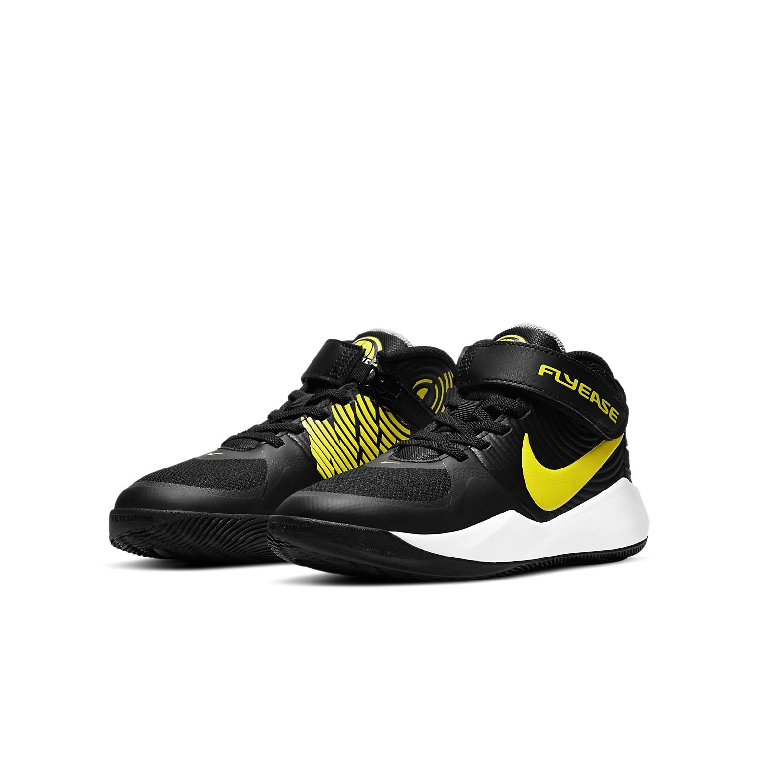 (GS) Nike Team Hustle D9 FlyEase 'Black High Voltage' BV2952-013