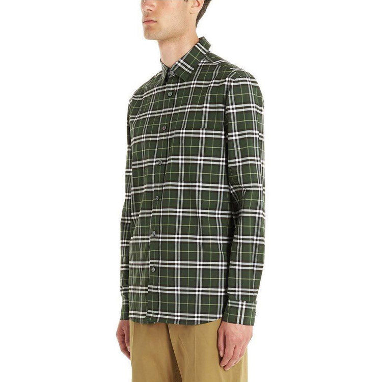 Men's Burberry Plaid Cotton Long Sleeves Shirt 80175661