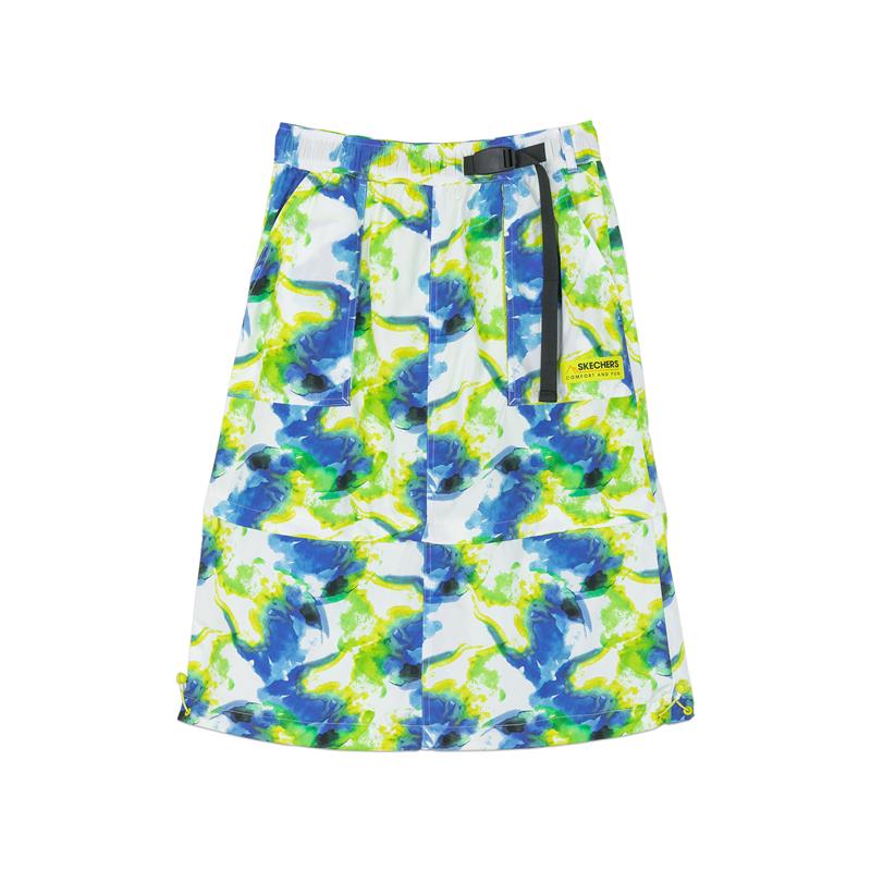(WMNS) Skechers Casual Skirt 'Green Blue White' L121W032