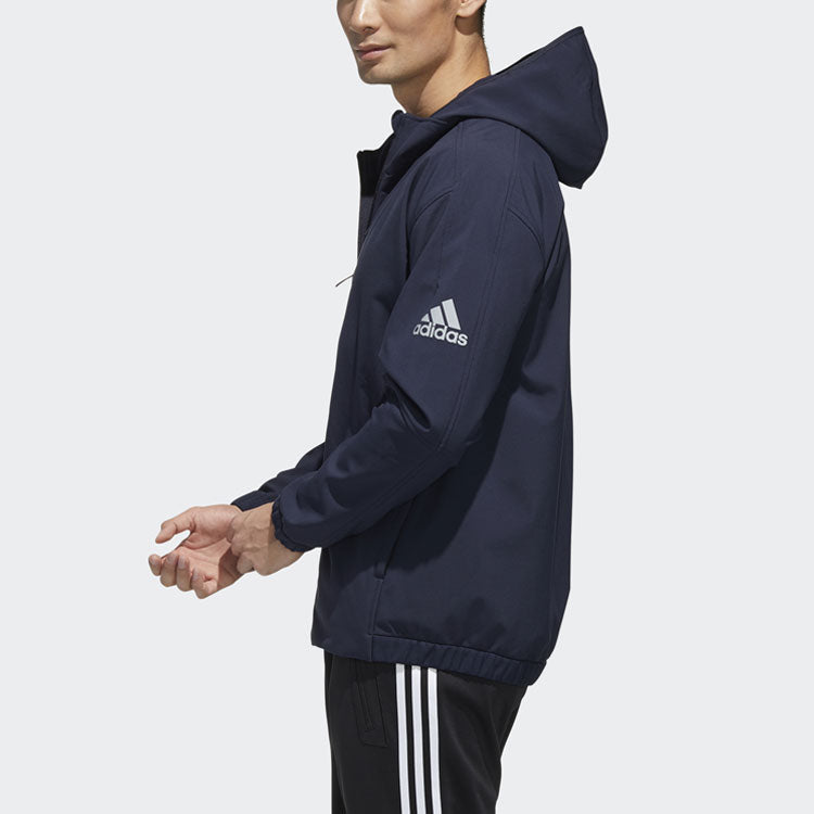 adidas Training Sports Hooded Jacket Navy Blue GE0425