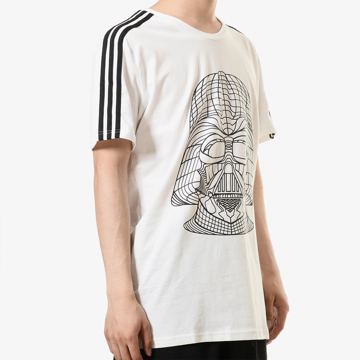 adidas neo M Sw Tee 5 Reflective Black Printing Round Neck Short Sleeve White CV9384