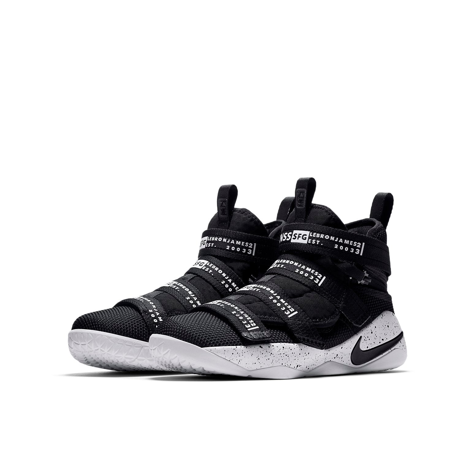 (GS) Nike LeBron Soldier XI 'Black White' AJ6985-002