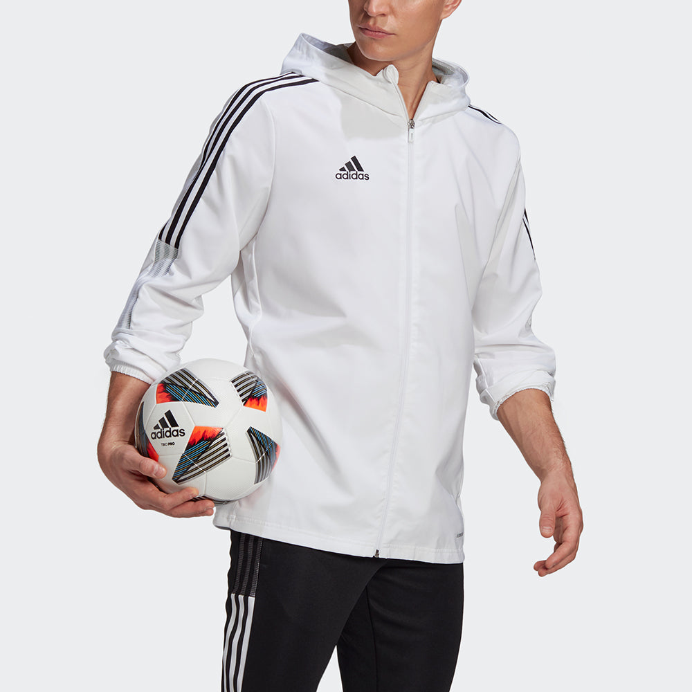 adidas Tiro21 Wb Soccer/Football Sports Hooded Jacket White GP4966