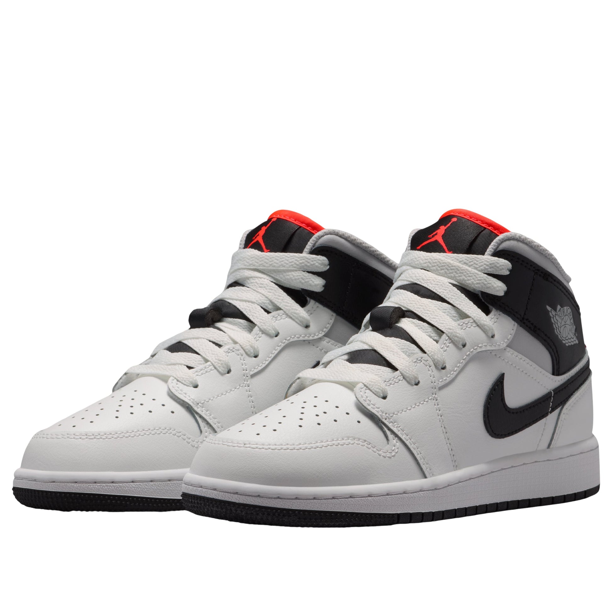 (GS) Air Jordan 1 Mid 'Summit White Infrared Black' DQ8423-109