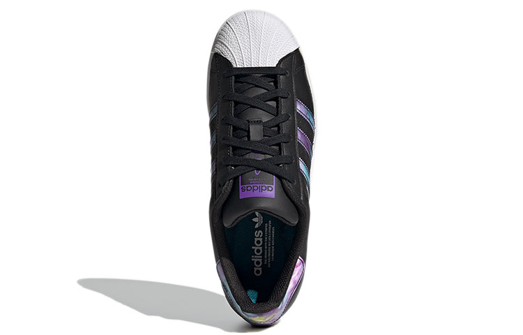 (WMNS) adidas originals Superstar 'Black White Purple' GZ5216