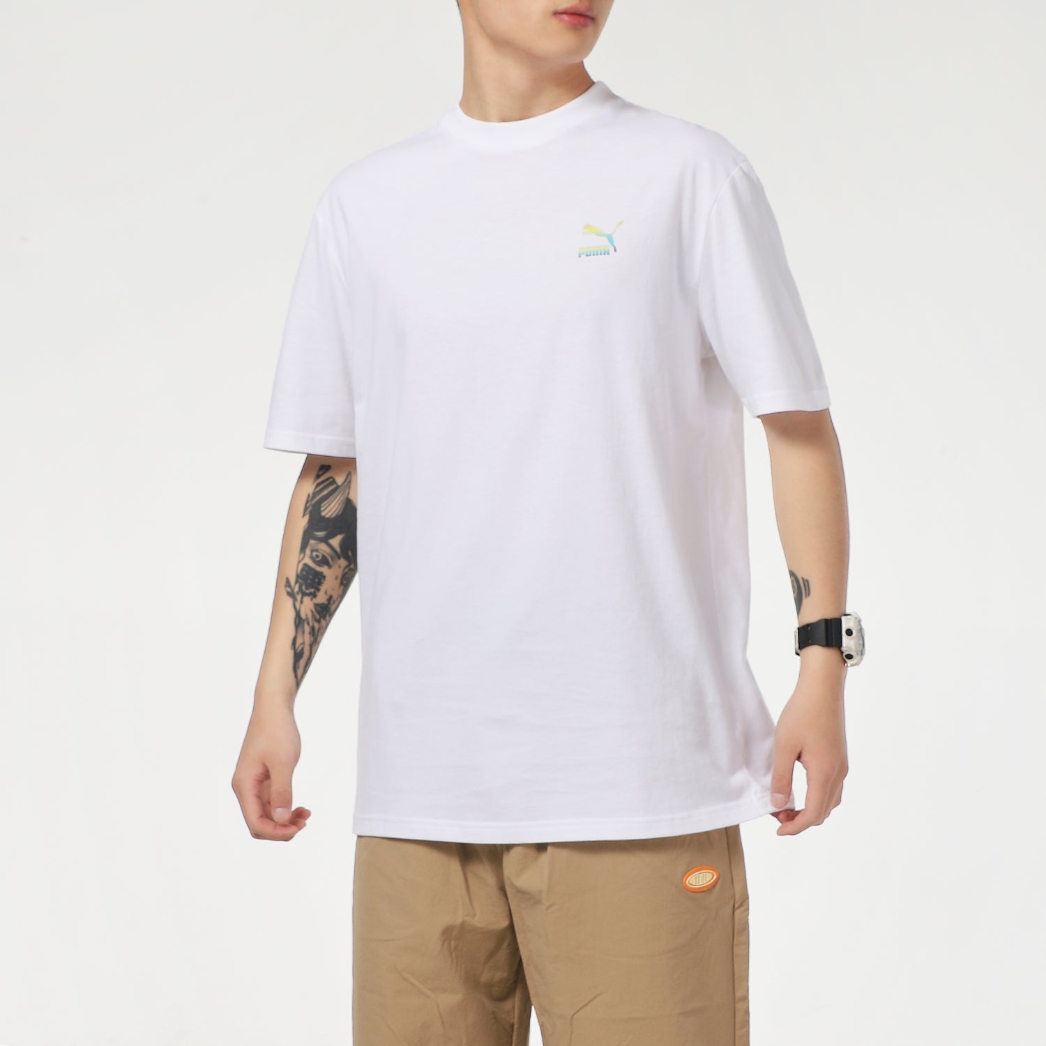 PUMA Classic Logo Tee 'White' 534095-52