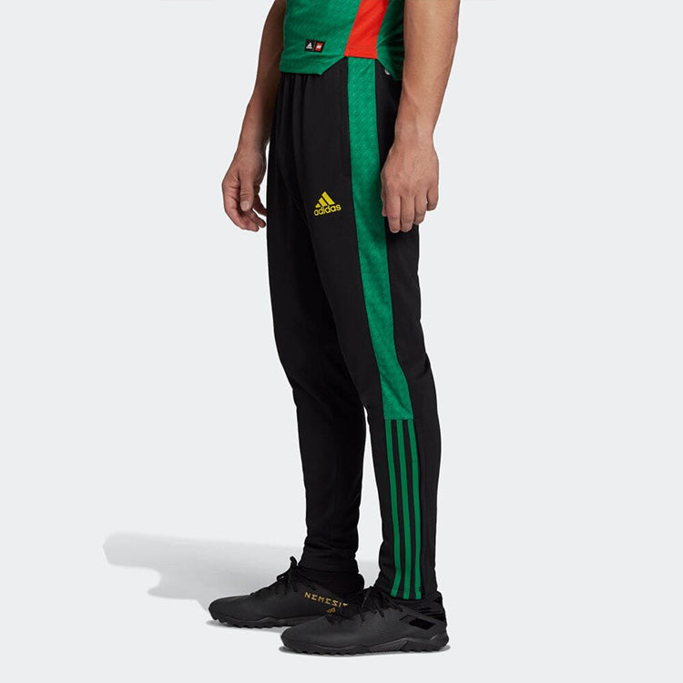 Men's adidas Stripe Casual Sports Breathable Long Pants/Trousers Japanese Version Black HC9797