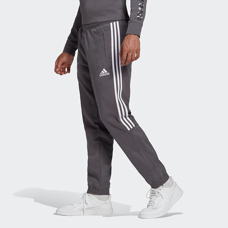 adidas Real Ssp Pnt Real Madrid Soccer/Football Slim Fit Training Sports Long Pants Gray GI0001
