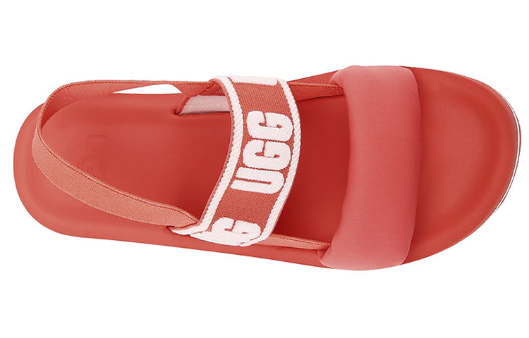 (WMNS) UGG Zuma Sling Beach Sandals Red White 1107893-PCRL