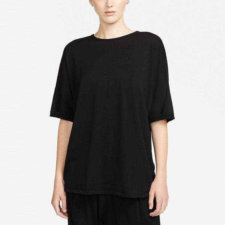 (WMNS) Nike ESC Solid Color Round Neck Short Sleeve Black DH2914-010