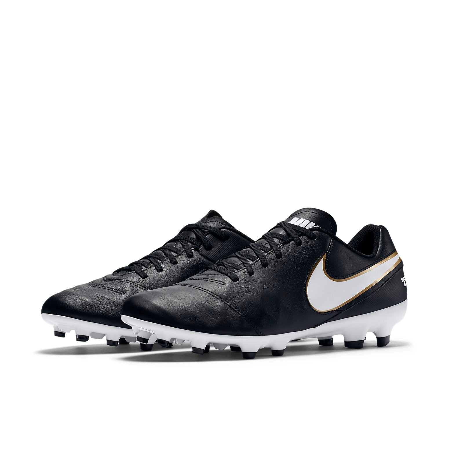 Nike Tiempo Genio II Leather FG 'Black White Gold' 819213-010