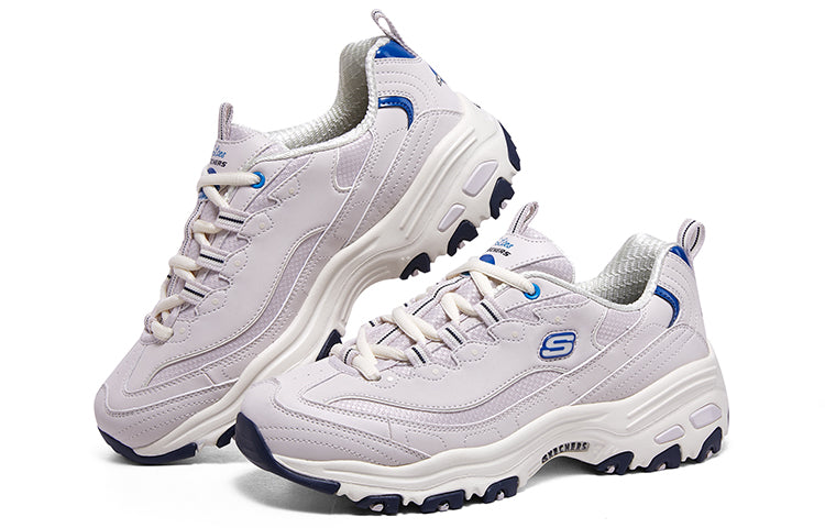 (WMNS) Skechers D'lites 1.0 Sneakers 'Purple White Blue' 896262-LAV
