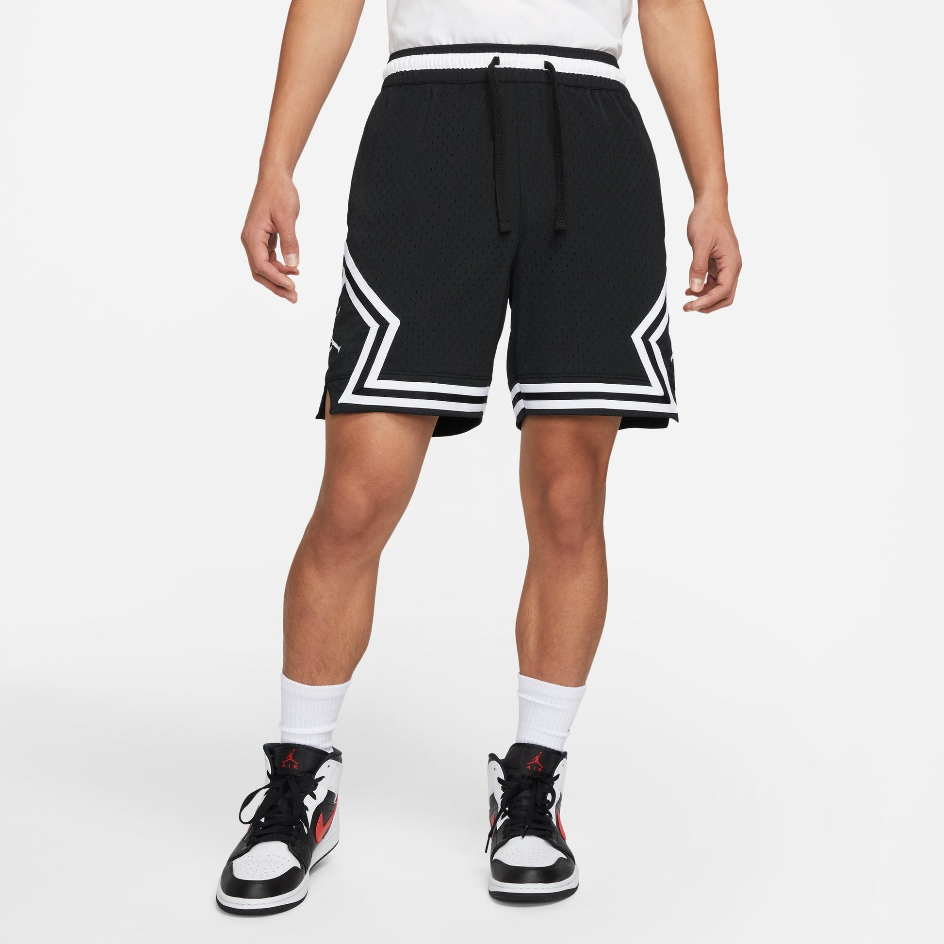 Men's Air Jordan Sport Dri-fit Stripe Casual Breathable Basketball Sports Shorts Black DH9076-010
