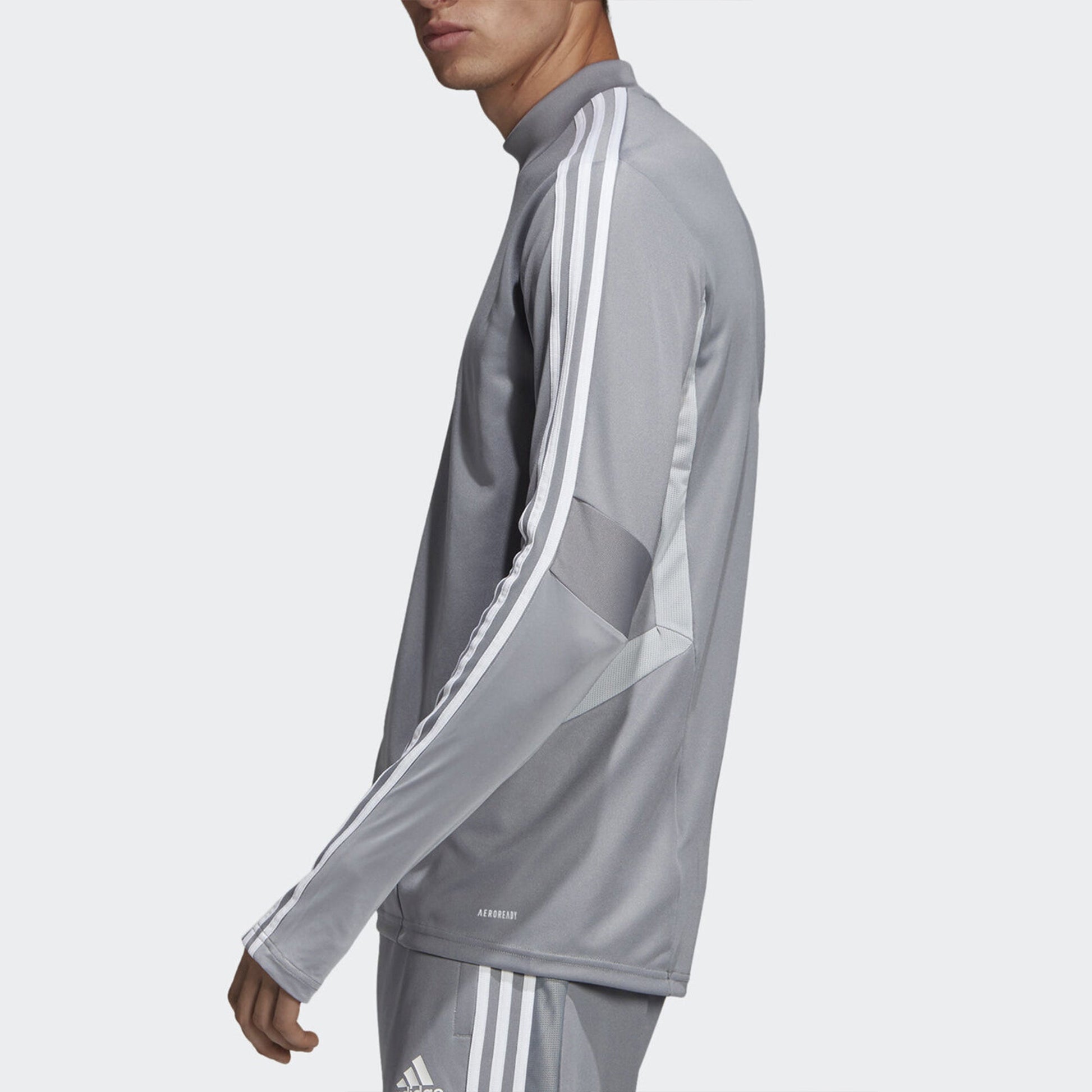 adidas Tiro19 Tr Top Soccer/Football Athleisure Casual Sports Quick Dry Breathable Long Sleeves Gray DW4801