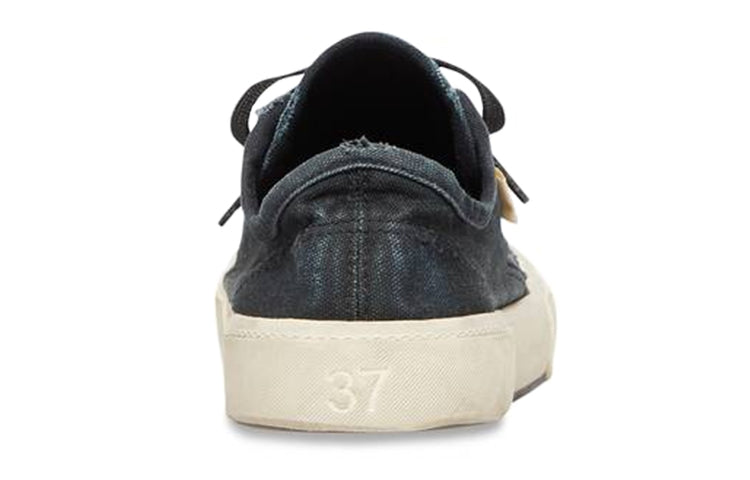 Balenciaga Paris Low Top Sneakers 'Black Destroyed Cotton and White Rubber' 688754W3RC21090