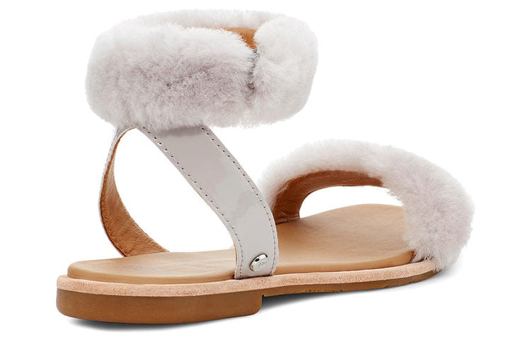 (WMNS) UGG Fluff Springs Outdoor Open Toe Sports Sandals White 1101438-FEA