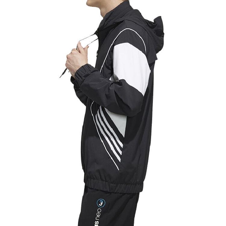 Men's adidas neo Jacket Hooded Black EI4498