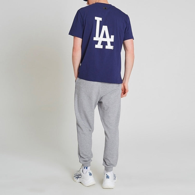 MLB LA Dodgers Los Angeles Dodgers Back Big Sign Short Sleeve Unisex Navy Blue 31TSS3931-07N
