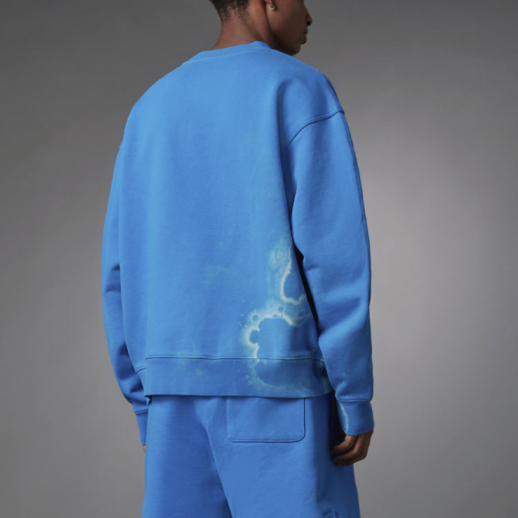 Men's adidas originals Tie Dye Round Neck Sports Blue H33453