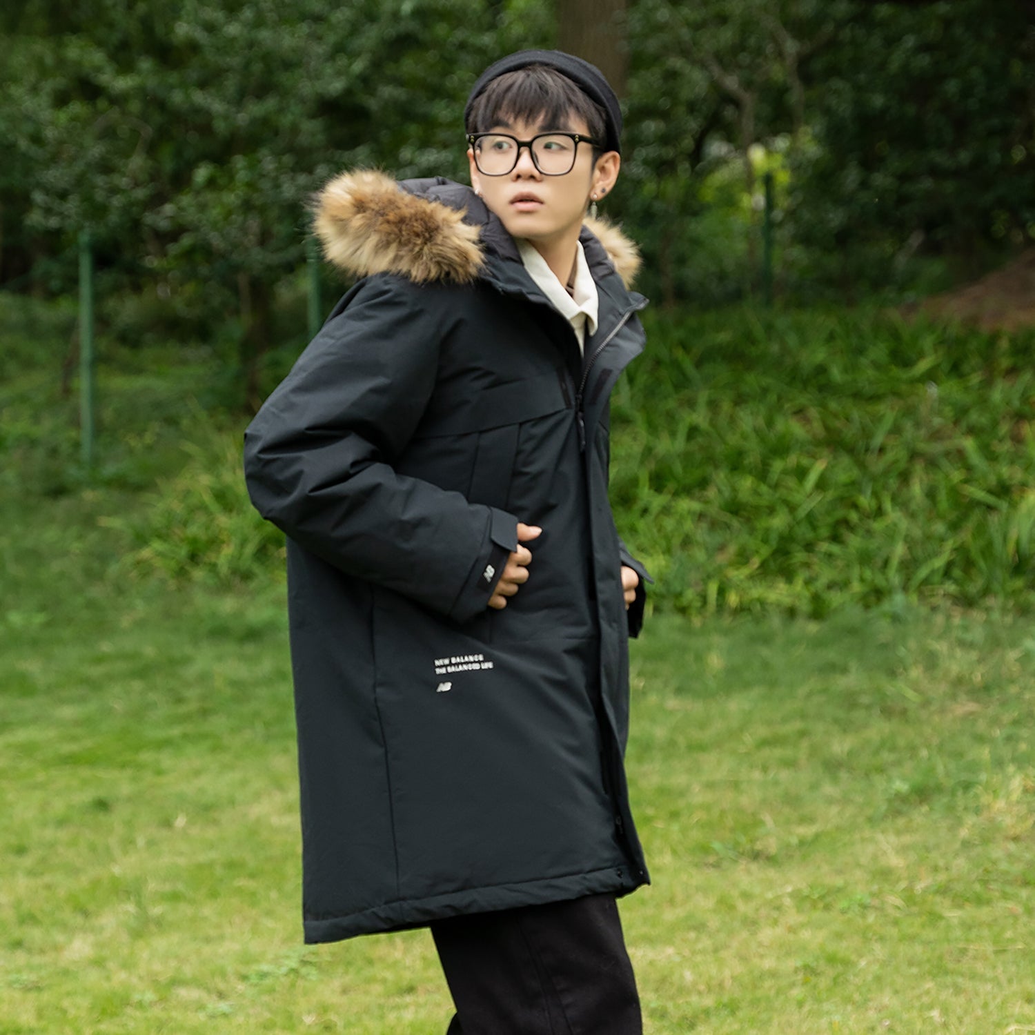 New Balance Long Puff Down Jacket Asia Sizing 'Black' 5PC44303-BK